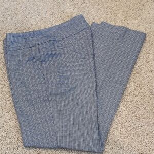 Hilary Radley Black and White Checkered Ankle Pants M